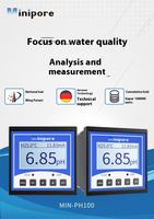 Contrôleur de pH en ligne Minipore pour l'analyse de l'eau industrielle, transmetteur ORP avec sortie 4-20mA+RS485, pH-mètre automatique