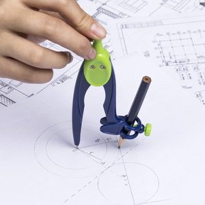 Juego de <span class=keywords><strong>Compás</strong></span> de Matemáticas <span class=keywords><strong>Profesional</strong></span> de Plástico de 9 Piezas a <span class=keywords><strong>Precio</strong></span> Económico para Dibujar Círculos - Product Image 5