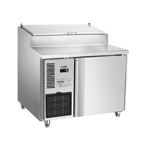 Comptoir à pizza en acier inoxydable sur mesure, réfrigéré, refroidissement par air, contrôle numérique de la température, <span class=keywords><strong>table</strong></span> de travail - Product Image 1