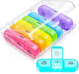 Portable 28-Compartment Plastic Classic Medicine <b>Box</b> Custom Logo <b>Large</b> Capacity Zippered Closure Promotional <b>Gift</b> - Product Image 3