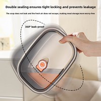 Lonchera Cuadrada de Acero Inoxidable 304 con Tapa, 2 Compartimentos, Apta para Microondas, Hermética, para Guardar en el Refrigerador, para Trabajadores de Oficina