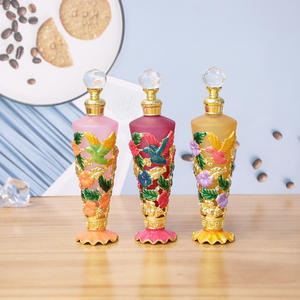 Lianzhong LZ-A1049 25ml Bee Hummingbird Glass Essential Oil <b>Bottle</b> Hand Painted Metal Cap Wholesale Export Local Market Ready - Product Image 3