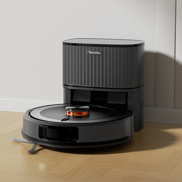 Teendow Robot Vacuum and Mop Dynamic Water Mop Washing and Auto Mop Drying Intelligent Robot Vacuum Cleaner