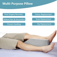 Oreiller d'élévation de lit à cale pour dormir les jambes | Oreiller surélevé à cale en mousse | Coussin orthopédique pour le soutien des jambes au genou et à la cheville