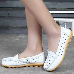 2026 NUOVO KJ Nuove Scarpe Primaverili Autunnali da <span class=keywords><strong>Donna</strong></span> in Vera <span class=keywords><strong>Pelle</strong></span> Ballerine Slip-on <span class=keywords><strong>Mocassini</strong></span> Femminili Taglia Plus - Product Image 2