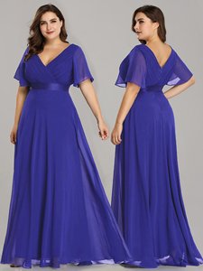 <span class=keywords><strong>Robe</strong></span> de <span class=keywords><strong>demoiselle</strong></span> <span class=keywords><strong>d</strong></span>'<span class=keywords><strong>honneur</strong></span> élégante en mousseline de soie, taille plus, col en V, couleur unie, simple et sexy - Product Image 6