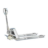 Nouveau Chariot élévateur à fourches manuel hydraulique en acier inoxydable pour la manutention en gros de fruits de mer, 3 tonnes, pour restaurants et imprimeries