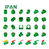 IFAN Vente en gros de raccords PPR blancs, verts et gris, connecteurs de tuyaux en polypropylène, haute pression PN25, écologiques, anticorrosion PPR