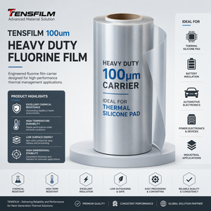 <span class=keywords><strong>Film</strong></span> de transfert PET transparent Tensfilm 100µm à libération de fluor 20-100g/pouce pour la fabrication de MLCC et le calandrage thermique du silicone - Product Image 1