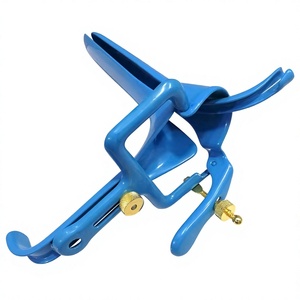 Espéculo vaginal Graves VU-Max Lletz/Leep azul, electroquirúrgico, recubierto, aislado, con tubo de evacuación de humo desechable y reutilizable - Product Image 1