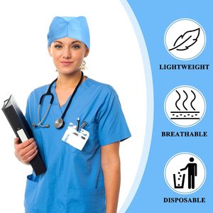 <span class=keywords><strong>Cuffia</strong></span> <span class=keywords><strong>Chirurgica</strong></span> Monouso SMS Non Sterile con Lacci Posteriori Certificata CE 60x14cm - Product Image 3