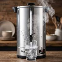 Distributeur d'eau chaude électrique en acier inoxydable, écran tactile intelligent, chauffe-eau rapide, température constante, 16L, maison, bureau, extérieur