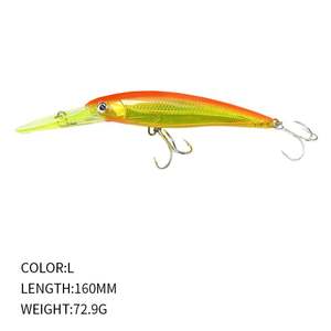 Grand Leurre de Pêche au Thon 160 mm Minnow Lourd 72 g, Plongée Profonde 5-7 Mètres, Appât Dur en Plastique pour la Traîne et la Grande Pêche (Pesca) - Product Image 5