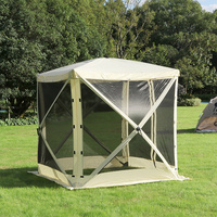 Tente de camping en maille à quatre coins personnalisée en usine, installation rapide, anti-moustiques, imperméable, coupe-vent, style yourte, sans assemblage