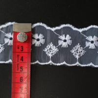 Tissu en dentelle brodée en nylon pour accessoires vestimentaires, robes, bricolage fait main, personnalisé, non élastique, garniture en dentelle maillée