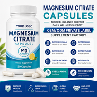 Kapsul Kompleks Magnesium Sitrat Oem Odm 60 Kapsul Mendukung Pencernaan, Relaksasi, dan Bantu Tidur Suplemen untuk Dewasa
