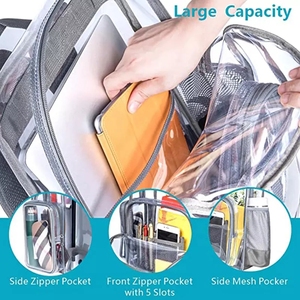 Mochila Transparente de PVC Impermeable Personalizada para Mujer, Mochila Transparente de PVC - Product Image 2