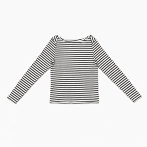 Maglia a Righe con Scollo a Barchetta, Maniche Lunghe, Vestibilità Slim, Casual, in Maglia Morbida, Pullover per <span class=keywords><strong>Donna</strong></span> - Product Image 3