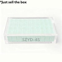 Boîte de rangement en acrylique transparente à épaisseur personnalisée, boîte de présentation en acrylique pour tuiles de mahjong, support de mahjong avec couvercle