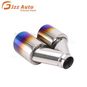 Punta de escape doble universal de 2 pulgadas con entrada única y salida doble de 3.5 pulgadas en forma de Y para coche - Product Image 3
