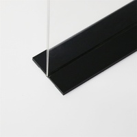 Support de signalisation en acrylique sur mesure avec base noire, présentoir de menu de table en plastique transparent, cadre vertical pour publicité, photo, portrait