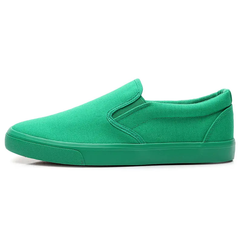 Pabrik Cina Kualitas Tinggi Merek OEM Kustom Slip On Kasual Kanvas Sneakers Pria Wanita Uniseks Sepatu Kanvas Sol Tebal