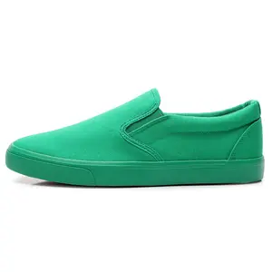 zapatillas vulcanizadas de lona color blanco y negro Green 2 Canvas Shoes#Zapatos planos de lona para hombre informales 