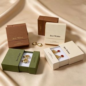 Eco-Friendly <b>Earring</b> Rings Necklace Bracelet Cardboard Drawer Sliding Jewelry Packaging <b>Box</b> Custom Logo Paper <b>Box</b> - Product Image 4
