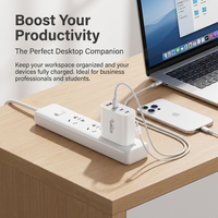 Chargeur mural 40W à 2 ports Type-C, chargeur USB pour ordinateur portable 45W avec charge rapide QC3.0 PD3.0, protection OVP/OTP pour appareils mobiles
