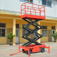 Plateforme de travail aérienne mobile hydraulique à ciseaux avec stabilisateurs pour la maintenance
