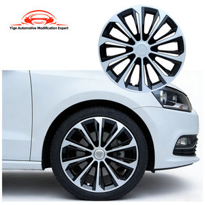 cuisson bicolore Décoratif Styles multiples Universel 14 pouces Enjoliveurs <span class=keywords><strong>de</strong></span> <span class=keywords><strong>roue</strong></span> PP à couverture complète <span class=keywords><strong>pour</strong></span> roues en acier - Product Image 6