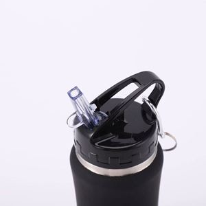 350ml 600ml 750ml Custom Sport Hot/Cold Colored Double-Walled Insulated 18/8 Stainless Steel Cups Straw <b>Top</b> Portable Letterpress - Product Image 4