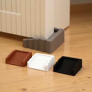 Juego de 4 tope de puerta de plástico a prueba de viento, montado en el suelo, diseño creativo para seguridad de puertas, protección anticolisión - Product Image 2