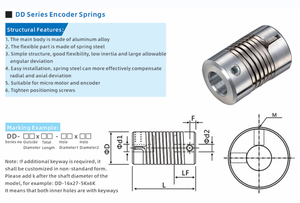 ตัวเข้ารหัสสปริงเพลาข้อต่อสำหรับเครื่องเข้ารหัสปรับแต่งได้ - Product Image 5