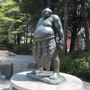<span class=keywords><strong>Sculpture</strong></span> de coulée de jardins extérieurs grandeur nature Statue de lutteur de sumo en bronze - Product Image 2