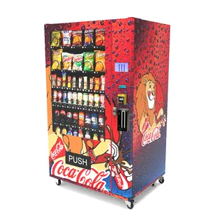 Mesin penjual minuman Kombo kustom standar Jerman untuk makanan dan minuman mesin penjual air dengan verifikasi usia