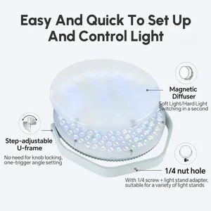 สำหรับ60C 30C ขนาดเล็กนาโนไลท์พลาสติกสีเต็มจอ2700K-7500K แผงควบคุมสตูดิโอถ่ายภาพกลางแจ้งถ่ายสด - Product Image 6