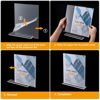 Support de Présentation Rectangulaire Moderne en Acrylique Transparent HD pour Cartes de Table Publicitaires de Mariage A4 – Vente en Gros Fabricant