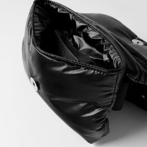 <span class=keywords><strong>Riñonera</strong></span> negra con logotipo personalizado para mujer, cinturón de tela, <span class=keywords><strong>riñonera</strong></span> - Product Image 3