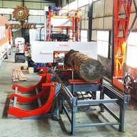Découpeuse horizontale hydraulique diesel automatique de bois dur de scierie de bande pour le sciage de bois Scies à bois