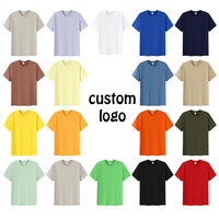 T-shirt à col rond en coton de haute qualité pour hommes femmes grande taille blanc uni sport Streetwear Style décontracté LOGO personnalisé fabriqué