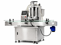 Machine de remplissage entièrement automatique à double tête avec pompe magnétique et système d'alimentation automatique par piston