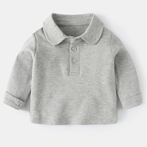 T-shirt polo bébé à manches longues unisexe, sous-vêtement de printemps pour tout-petit, haut décontracté pour nourrisson - Product Image 2