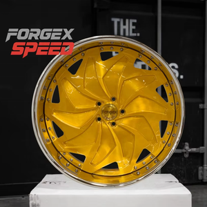 Jantes forgées personnalisées 2 pièces 20 22 24 26 28 30 pouces Jantes concaves profondes Jante de voiture Jantes forgées à rayons multiples en or Rucci - Product Image 1