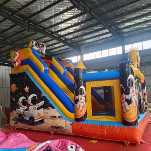 Castillo Inflable Comercial con Tobogán de Astronauta, Casa de Brinco con Diseño de Cohete Espacial para Fiestas de Cumpleaños Infantiles, Alquiler y Uso en el Patio Trasero - Product Image 3