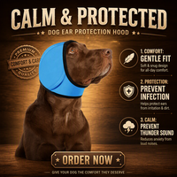 Nouveau couvre-tête imperméable pour chien, le plus vendu, doux, pour le bain et la natation, protège les oreilles, réduit le bruit, apaise et calme, pour toutes les saisons