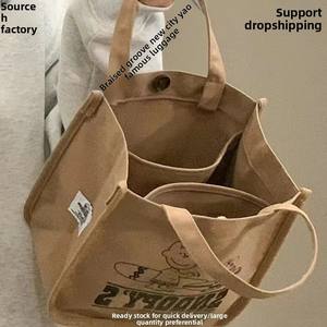 <span class=keywords><strong>Sac</strong></span> fourre-tout en toile imperméable multifonctionnel et durable décontracté avec fermeture ouverte <span class=keywords><strong>Sac</strong></span> à lunch à livraison rapide pour maman - Product Image 3