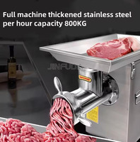 Broyeur à viande électrique robuste pour la transformation de la viande congelée et fraîche, capacité de 300 kg/h