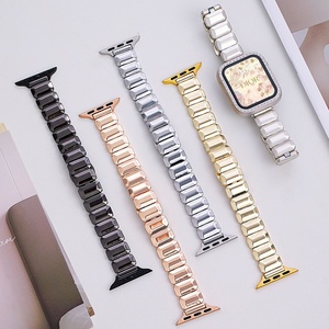 สายนาฬิกาโลหะทรงสี่เหลี่ยมหรูหรา Upro สำหรับ iWatch 11 10 9 8 7 SE สายรัดข้อมือโลหะแบบหัวเข็มขัดผีเสื้อสำหรับผู้หญิง - Product Image 1