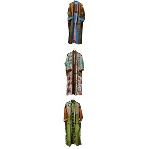 Kimono de Lujo con Cuello en V, Estampado Floral, 100% Seda Térmica de Alta Calidad, Personalizable con Color y Logotipo, Transpirable y Suave para Primavera - Product Image 1